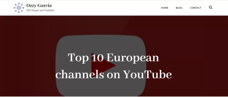 Top 10 European channels on YouTube