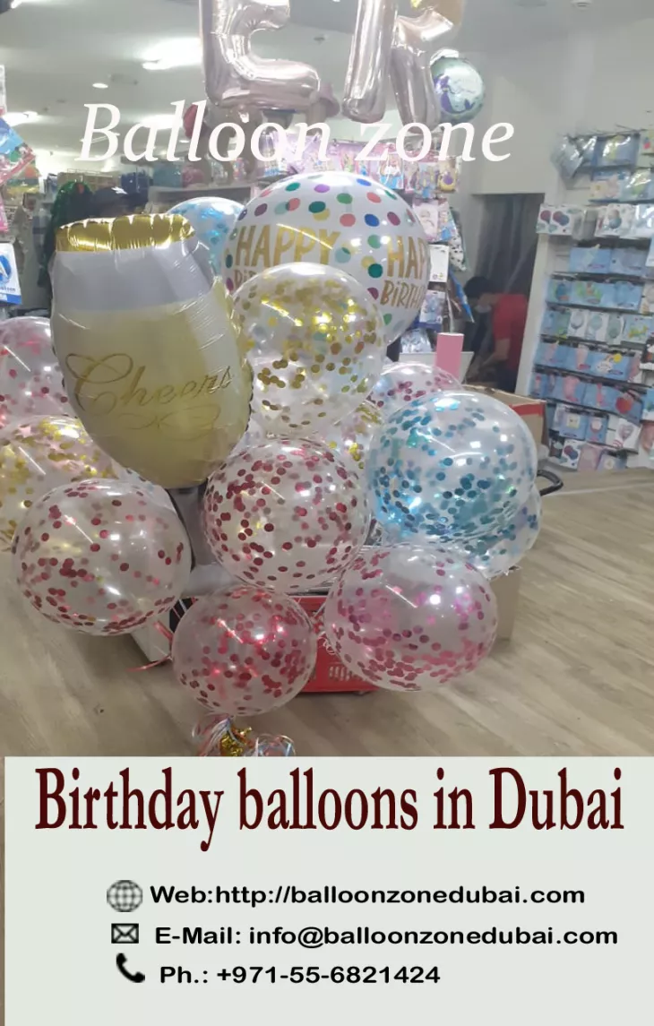Balloon zone dubai is a leading balloons shop facilitating to delivery you all types of balloons in Dubai.