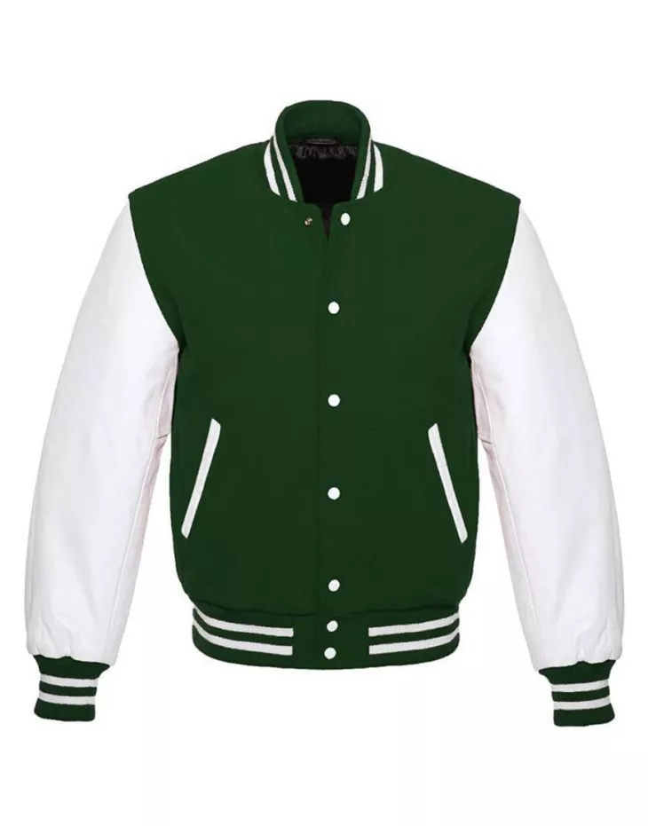 letterman jacket forest green