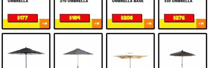 Outdoor Shelta Umbrellas