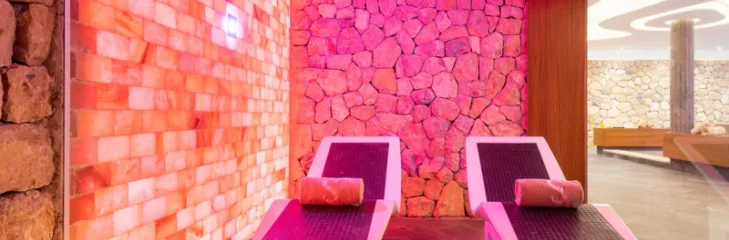 Himalayan salt room build for relief depression anxiety .