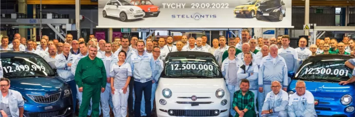 How many Stellantis cars have been built in Tychy?