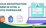 Image of how to build a registration form in HTML and with PHPMailer