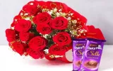 Flowers And Chocolate GIft