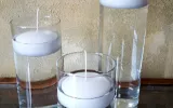 glass floating candle bowl